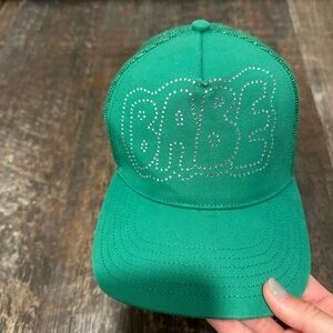 Green 'Babe' Rhinestone Trucker Hat